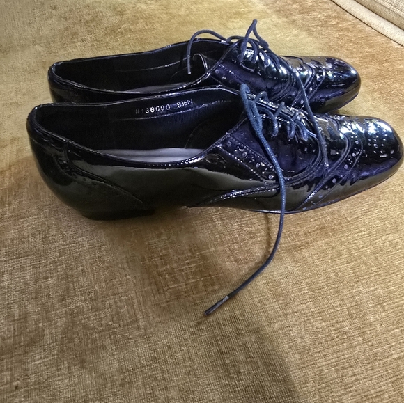 ROS HOMMERSON Womens 8.5 Leather Oxford Shoes Black - Picture 4 of 5